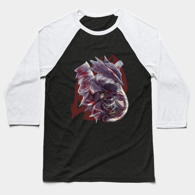 The Hunter (Saw Cleaver) - Bloodborne Baseball T-Shirt by Kuyuan